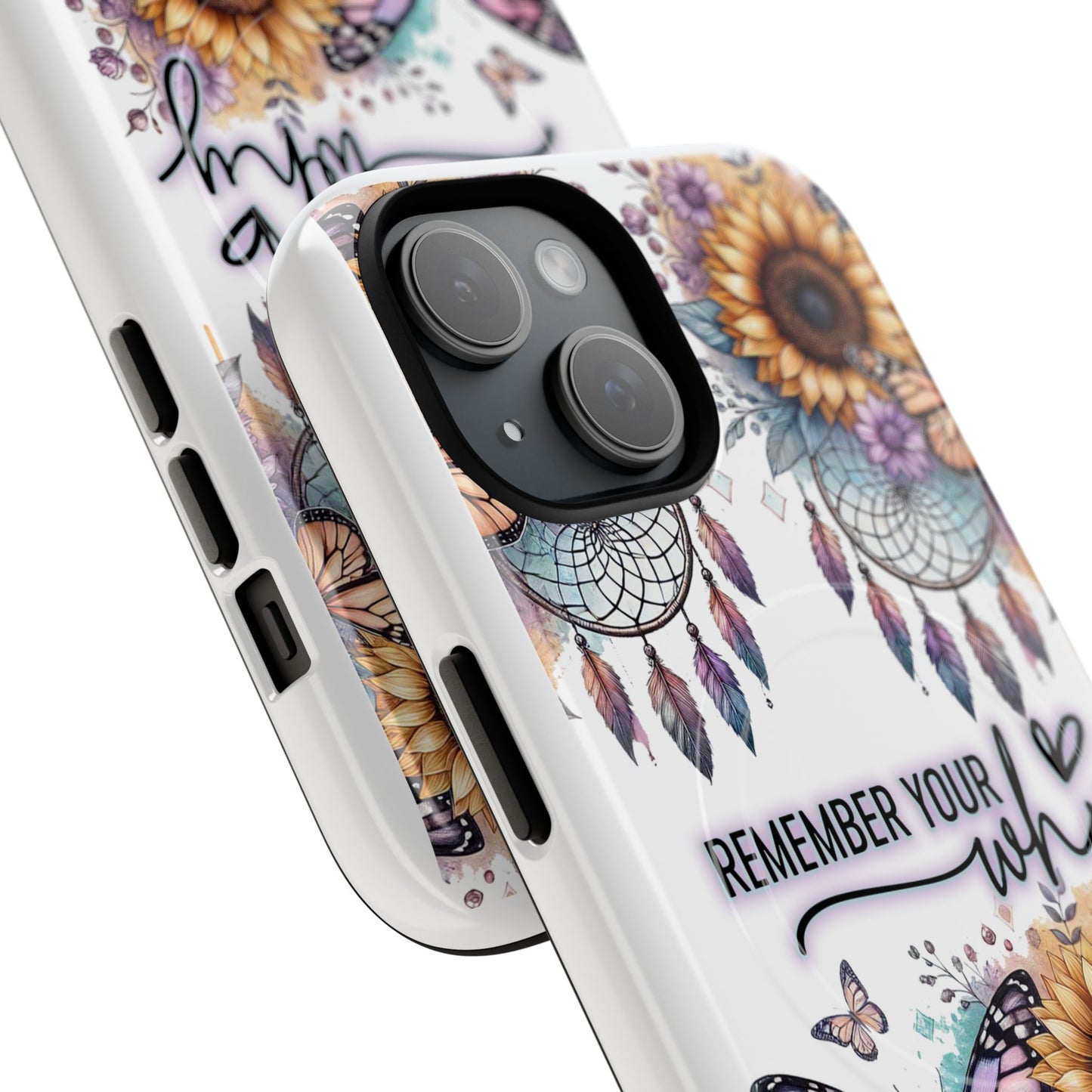 "Remember Your Why" - Inspirational Flower & Butterfly Tough Case