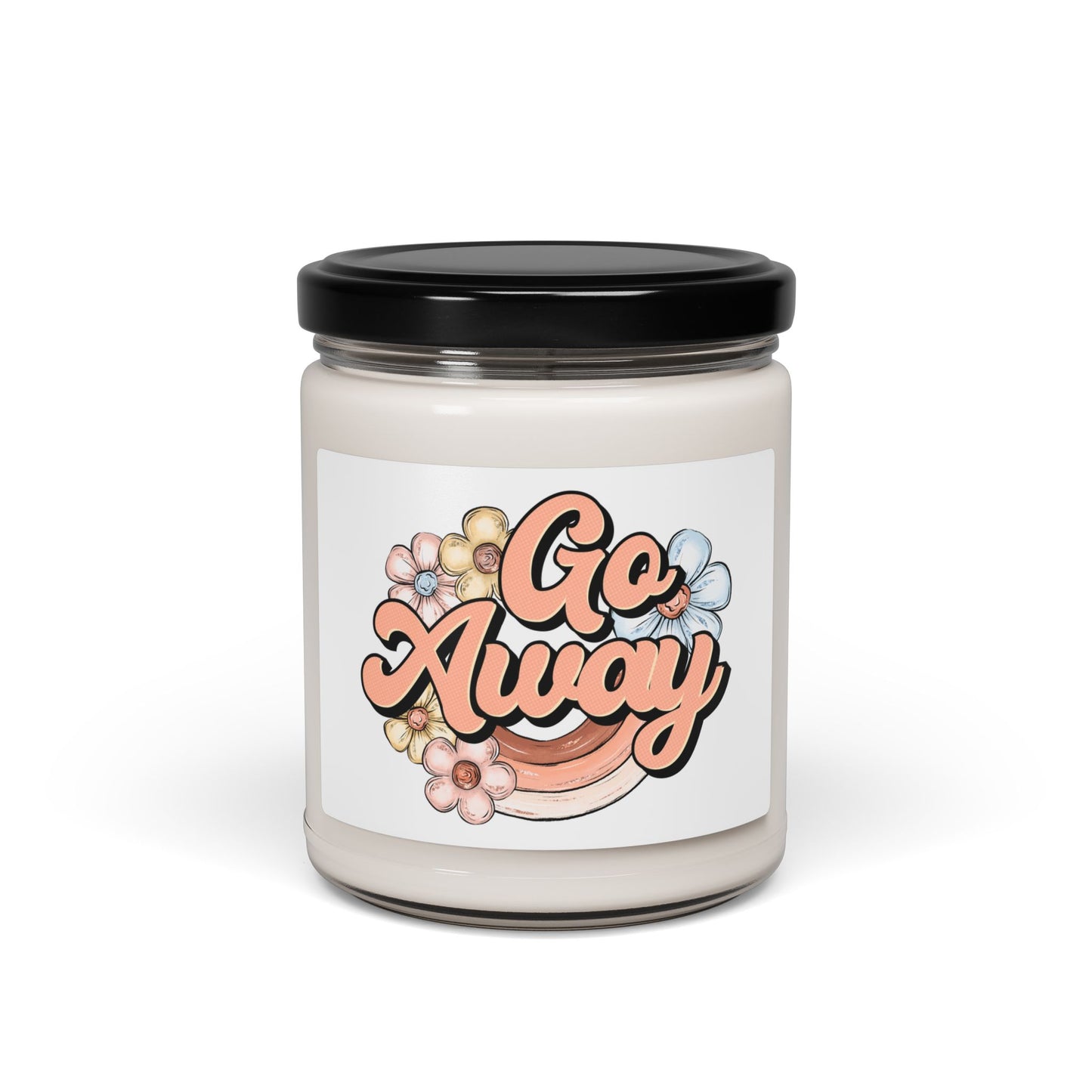 Go Away Scented Soy Candle - 9oz Decorative Jar for Relaxation and Self-Care