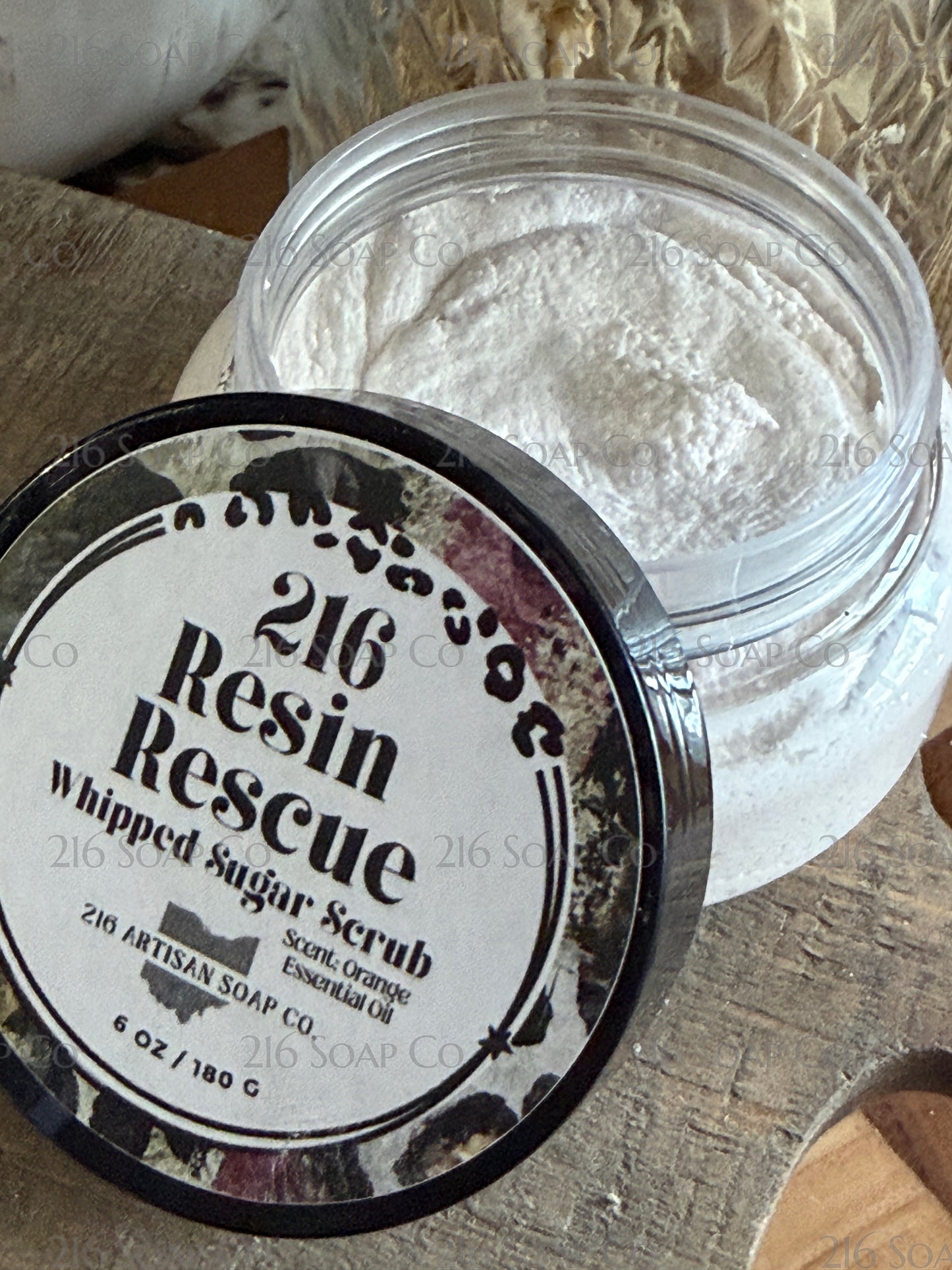 216 Resin Rescue - New Formula with pumice - 100% Orange Essential Oil - Sugar Scrub
