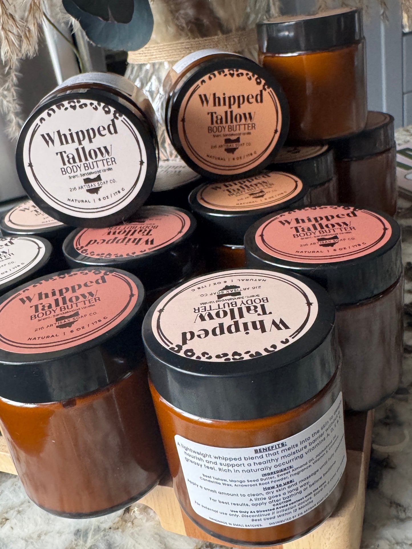 Whipped Tallow Body Butter - Light Sheen - Sandalwood Vanilla