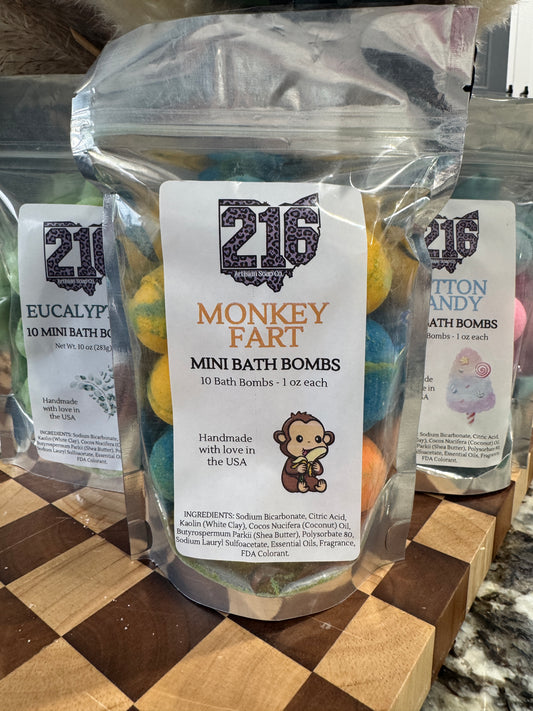 Monkey Fart Mini Bath Bombs Pack of 10