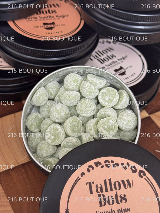 Tallow Lotion Dots – Eucalyptus | Non-Greasy Solid Body Moisturizer